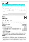 2024 AQA GCSE PANJABI 8683&sol;WH Higher Tier Paper 4 Writing&period; Verified Question Paper with Marking Scheme Combined&period; June 2024