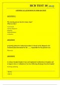  HCB TEST 10 QUESTIONS AND ANSWERS 2025