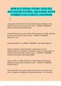 NUR 631 FINAL EXAM&colon; NUR 631 ADVANCED PATHO&comma; 2025&sol;2026 WITH CORRECT&sol;ACCURATE ANSWERS