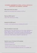 ACADEMIC ASSESSMENT &num;1 &lpar;TFOT&rpar; &lpar;ACTUAL 2025&sol;2026&rpar; 60  QUESTIONS AND VERIFIED ANSWERS