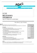 2024 AQA GCSE RELIGIOUS STUDIES B 8063&sol;2X Paper 2X Perspectives on faith &lpar;Islam&rpar;&period; &Tab;Verified Question Paper with Marking Scheme Combined&period; June 2024&Tab;