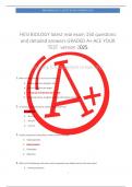 HESI BIOLOGY latest real exam 150 questions  and detailed answers GRADED A&plus; ACE YOUR  TEST  version 2025  nursing &lpar;Chamberlain University&rpar; 