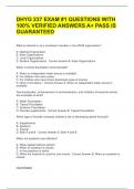 DHYG 237 EXAM &num;1 QUESTIONS WITH  100&percnt; VERIFIED ANSWERS A&plus; PASS IS  GUARANTEED
