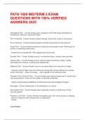 PATH 1000 MIDTERM 2 EXAM  QUESTIONS WITH 100&percnt; VERIFIED  ANSWERS 2025