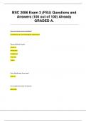 BSC 2086 Exam 3 &lpar;FSU&rpar; Questions and Answers &vert; 100 out of 100 &vert; Already GRADED A