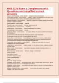 PNB 2274 Exam 1 Complete set with Questions and simplified correct Answers