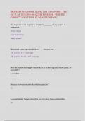 PROFESSIONAL HOME INSPECTOR EXAM NHIE - TREC  &lpar;ACTUAL 2025&sol;2026 486 QUESTIONS AND VERIFIED  CORRECT SOLUTIONS&vert; GUARANTEED PASS
