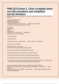 PNB 2274 Exam 3  Chen Complete latest set with Questions and simplified correct Answers
