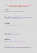 VIRGINIA STATE BOARD CNA TEST &lpar;ACTUAL 2025&sol;2026&rpar; 146  QUESTIONS AND VERIFIED ANSWERS