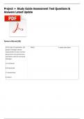 Project &plus; Study Guide Assessment Test Questions & Answers Latest Update