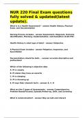 NUR 220 Final Exam questions fully solved & updated&lpar;latest update&rpar;&period;