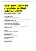 STIs- NUR 220 with complete verified solutions 2025&period;