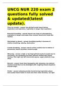 UNCG NUR 220 exam 2 questions fully solved & updated&lpar;latest update&rpar;&period;