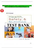 Test Bank for Health&comma; Safety&comma; and Nutrition for the Young Child&comma; 11th Edition by Lynn R&period; Marotz&period;pdf
