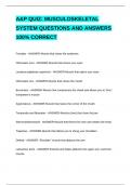 A&P QUIZ&colon; MUSCULOSKELETAL SYSTEM QUESTIONS AND ANSWERS 100&percnt; CORRECT