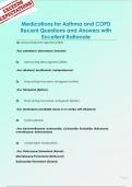 Medications for Asthma and COPD  Recent Questions and Answers with  Excellent Rationale 