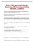 Biology 210- genetics final exam Questions with Correct and Verified Answers&period; Graded A&plus;
