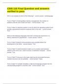 Liberty University - CSIS 110 CSIS 110 Final Question and answers verified to pass