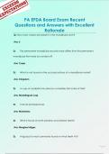 PA EFDA Board Recent Questions and  Answers with Excellent Rationale 