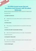 PA EFDA Board Exam Recent  Questions and Answers with Excellent  Rationale 