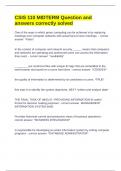 Liberty University - CSIS 110 CSIS 110 MIDTERM Question and answers correctly solved