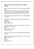 NUR 416-Nursing Exam I Questions With Complete Solutions