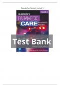 Test Bank for Paramedic Care - Principles & Practice ED&period;6 Volume 1-5 by Bryan Bledsoe&comma; Robert Porter & Richard Cherry