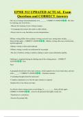EPME 512 UPDATED ACTUAL  Exam  Questions and CORRECT Answers 