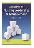 Test Bank For Essentials of Nursing Leadership and Management 7th Edition by Sally A&period; Weiss&comma; Chapter 1-16
