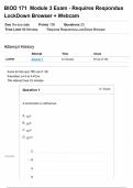 BIOD 171  Module 3 Exam - Requires Respondus LockDown Browser &plus; Webcam&vert;Questions and Answers&vert;2025 Update&vert;100&percnt; Correct&period;