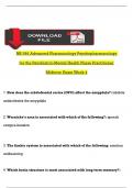 NR 546 Advanced Pharmacology Psychopharmacology   for the Psychiatric-Mental Health Nurse Practitioner  Midterm Exam Week 4 