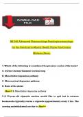 NR 546 Advanced Pharmacology Psychopharmacology for the  Psychiatric-Mental Health Nurse Practitioner  Midterm Exam  