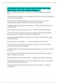 CALIFORNIA DRIVERS LICENSE EXAM PAPER 2025&sol;2026 QUESTIONS WITH SOLUTIONS GRADED A&plus;