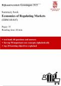Summary Economics of Regulating Markets EBM148A05- Rijksuniversiteit Groningen - complete summary 2025&comma; figures and tables not included &plus; test bank &plus; core concepts &plus; learning objectives