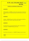 ICTL ALL EXAMS TEST BANK QUESTIONS AND ANSWERS