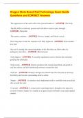 Oregon State Board Nail Technology Exam Guide  Questions and CORRECT Answers