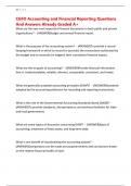 CGFO Accounting and Financial Reporting Questions And Answers Already Graded A&plus;