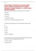 DAVIES BREAST SONOGRAPHY REVIEW ARDMS EXAM &vert; COMPLETE QUESTIONS AND CORRECT ANSWERS &vert; ALREADY GRADED A&plus; &vert; LATEST EXAM &vert; VERIFIED ANSWERS