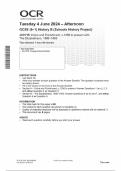 ACTUAL 2024 OCR GCSE &lpar;9&ndash;1&rpar; HISTORY B &lpar;SCHOOLS HISTORY PROJECT&rpar; J411&sol;15 CRIME AND PUNISHMENT&comma; C