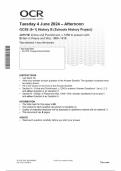 ACTUAL 2024 OCR GCSE &lpar;9&ndash;1&rpar; HISTORY B &lpar;SCHOOLS HISTORY PROJECT&rpar; J411&sol;16 CRIME AND PUNISHMENT&comma; C