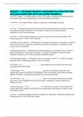 SECURITY&plus; NETWORK SECURITY FUNDAMENTALS PRACTICE TEST 2025&sol;2026 QUESTIONS WITH SOLUTIONS GRADED A&plus;
