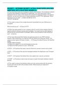 SECURITY&plus; NETWORK SECURITY ACTUAL EXAM PAPER 2025&sol;2026 QUESTIONS WITH SOLUTIONS GRADED A&plus;