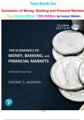 Test Bank for  Economics of Money, Banking and Financial Markets, The, Global Edition 13th Edition by Frederic Mishkin isbn-9781292409481 Complete Verified Guide