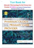 Test Bank for  Edmunds' Pharmacology for the Primary Care Provider 5th Edition by Constance G Visovsky&comma; Cheryl H&period; Zambroski and Rebecca M&period; Lutz isbn-9780323661171 Latest Complete Guide