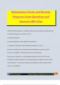 Maintenance Forms and Records Prepware Exam Questions and Answers 100&percnt; Pass