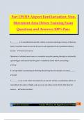 Part 139&period;319 Airport Familiarization&colon; Non- Movement Area Driver Training Exam Questions and Answers 100&percnt; Pass