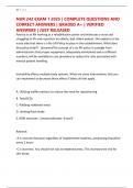 NUR 242 EXAM 1 2025 &vert; COMPLETE QUESTIONS AND CORRECT ANSWERS &vert; GRADED A&plus; &vert; VERIFIED ANSWERS &vert; JUST RELEASED