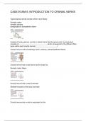 CADE EXAM 5&colon; INTRODUCTION TO CRANIAL NERVE