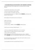 CCR SEMESTER EXAM QUESTIONS AND VERIFIED ANSWERS