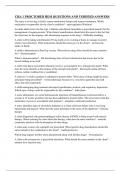 CHA 1 PROCTORED HESI QUESTIONS AND VERIFIED ANSWERS